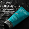 men's skincare invigorating face scrub tube in water