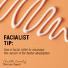 facialist tip: use a facial roller to massage the serum in for faster absorption